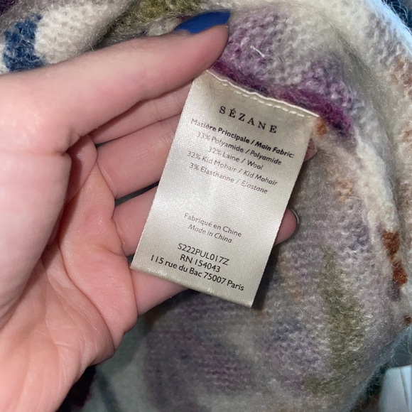 Sezane Seliane Floral Paisley Sweater - Picture 8 of 8